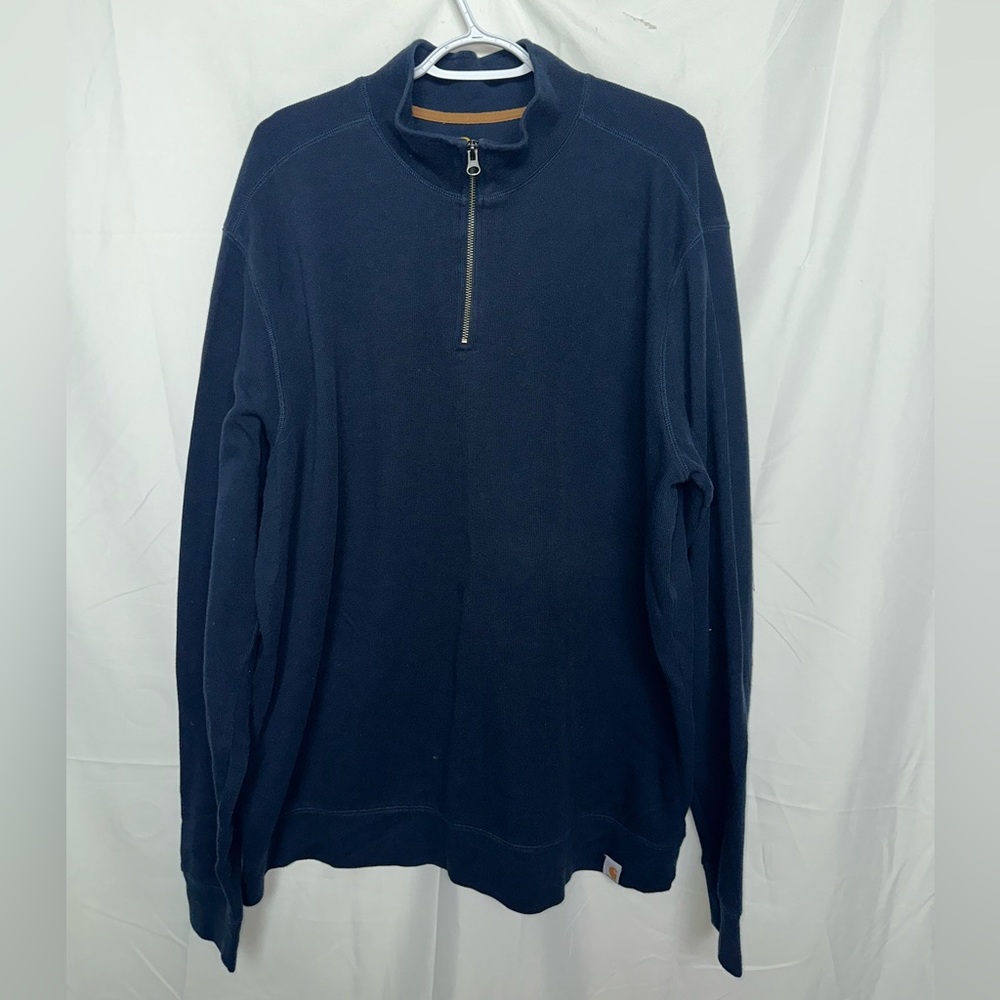 Carhartt Navy Blue Quarter-Zip Sweater